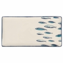 Set om 6 rektangulära serveringsfat i keramik 29x15cm Marechiaro Rea