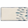 Set om 6 rektangulära serveringsfat i keramik 29x15cm Marechiaro Rea