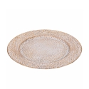 Set med 6 bordstabletter 33 cm med elegant guld- och vit dekoration Drop Kampanj