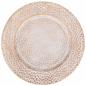 Set med 6 bordstabletter 33 cm med elegant guld- och vit dekoration Drop Erbjudande