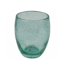 Set med 6 blå bordsglas för vatten i munblåst glas Acapulco Ocean Val