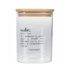 Glasburk för salt med bambulock 10x10x14 Victionary Försäljning