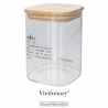 Glasburk för salt med bambulock 10x10x14 Victionary Erbjudande