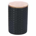 Set med 3 köksburkar i keramik med lock Shade of Shape Geometrie Mått