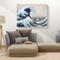 Canvastavla The Great Wave off Kanagawa Hokusai Stora Vågen Rea