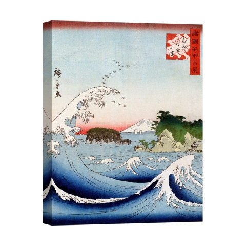 Canvastryck landskap med berg och hav Monte Fuji Hokusai Kanagawa Kampanj