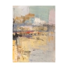 Färgglad abstrakt tavla på canvas Solnedgång vid måne II (detalj) Lucas Erbjudande
