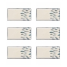 Set om 6 rektangulära serveringsfat i keramik 29x15cm Marechiaro Kampanj