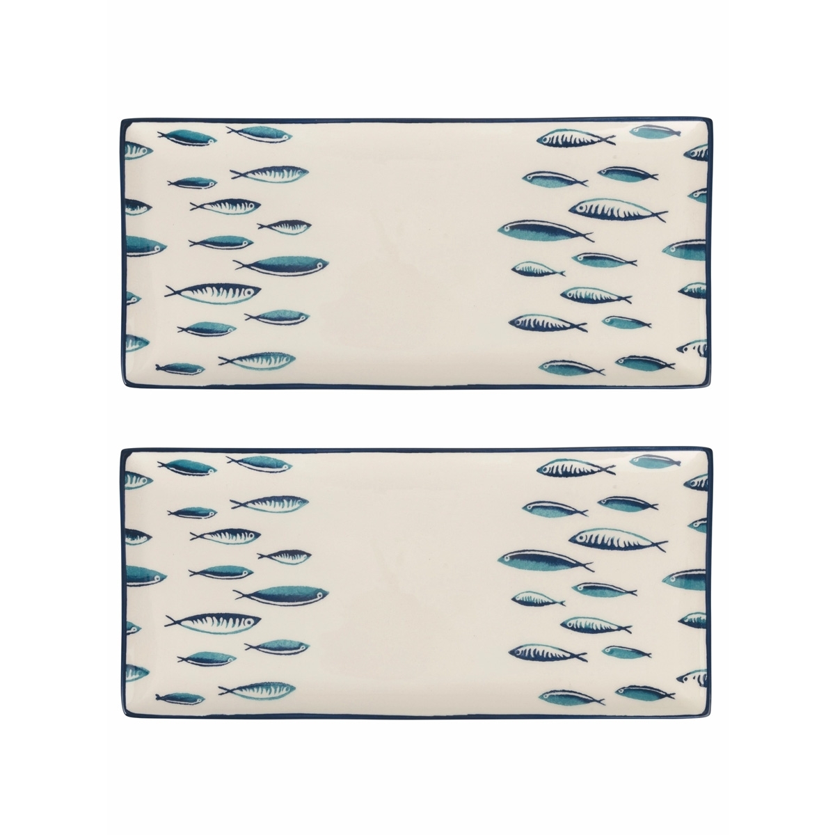 Set med 2 rektangulära serveringsfat i keramik 36x16 cm Marechiaro Kampanj Set med 2 rektangulära serveringsfat i keramik 36x16 cm Marechiaro Kampanj