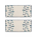 Set med 2 rektangulära serveringsfat i keramik 36x16 cm Marechiaro Kampanj