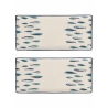 Set med 2 rektangulära serveringsfat i keramik 36x16 cm Marechiaro Kampanj