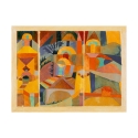 Abstrakt geometriskt konstverk tryck på canvas Temple Gardens Paul Klee Erbjudande