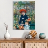 Impressionistiskt tryck på duk Le due sorelle (på terrassen) Renoir Rea