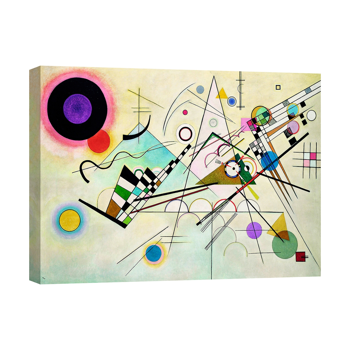 Konsttryck på duk abstrakt samtida verk Composition VIII Kandinsky