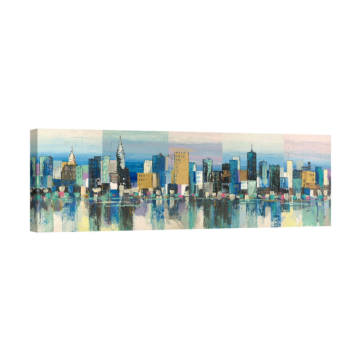 Modern tavla på duk stadslandskap Manhattan Aqua Luigi Florio Kampanj Modern tavla på duk stadslandskap Manhattan Aqua Luigi Florio Kampanj