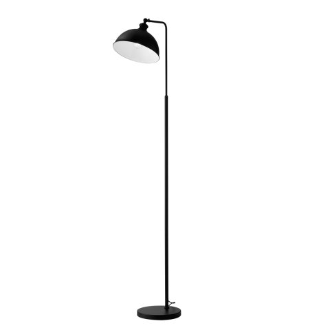 Golvlampa i svart metall, vintage stil, Charleston LP Kampanj