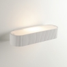 Modern oval vägglampa i målningsbar vit gips Gatsby Kampanj