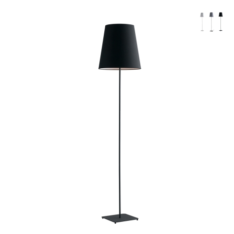 Golvlampa i metall med tygskärm 155 cm Elvis Kampanj