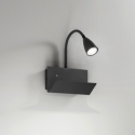 Vägglampa i metall med flexibel ljusarm och USB-port Gulp Erbjudande
