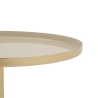 Beige rund design-soffbord Vaskh Erbjudande