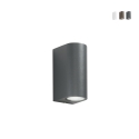 Modern utomhusvägglampa i aluminium 2 ljus One Kampanj