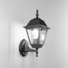 Utomhusvägglampa lykta klassisk stil aluminium glas Roma Uplight Rea