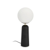 Modern design bordslampa med rund lampskärm i frostat glas Delphine Mått