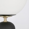 Modern design bordslampa med rund lampskärm i frostat glas Delphine Modell
