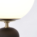 Modern design bordslampa med rund lampskärm i frostat glas Delphine Val
