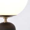 Modern design bordslampa med rund lampskärm i frostat glas Delphine Val