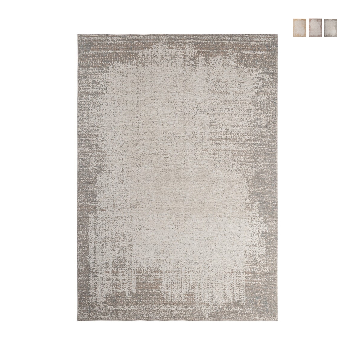 Modern rektangulär matta för vardagsrum 160x230 jute och polyester Silva Rea