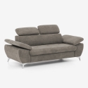2-sits soffa med justerbart ryggstöd och armstöd i tyg Sumi Pris