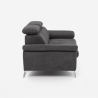 Modern 3-sits soffa i tyg med justerbart ryggstöd och armstöd Zana Modell