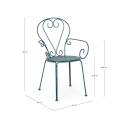 Staplingsbar trädgårdsstol i shabby chic-stil Bizzotto Etienne 