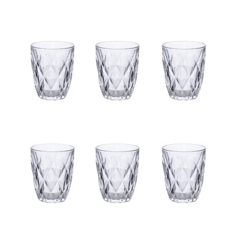 Set med 6 vattenglas 340 ml i klart glas Celine Kampanj