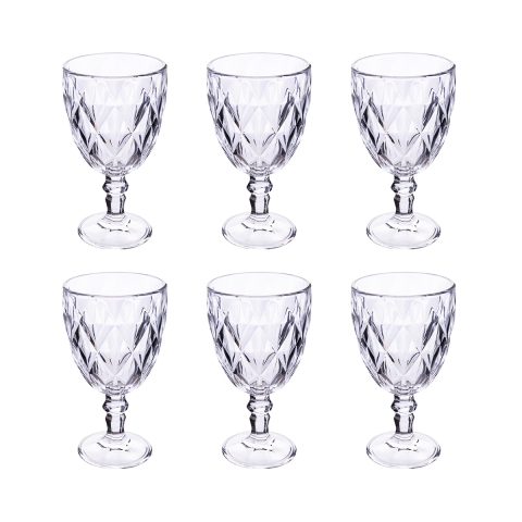 Set med 6 Elizabeth-glas 340 ml i transparent glas Kampanj