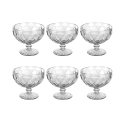 Set med 6 glasskålar 400 ml i transparent glas Elizabeth Kampanj