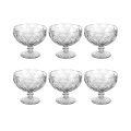 Set med 6 glasskålar 400 ml i transparent glas Elizabeth Kampanj