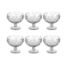 Set med 6 glasskålar 400 ml i transparent glas Elizabeth Kampanj