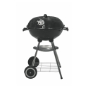 Kolgrill BBQ rund i stål med lock och hjul Torka Erbjudande