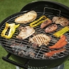 Kolgrill BBQ rund i stål med lock och hjul Torka Rabatter