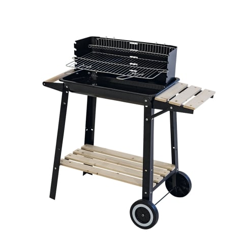 Kolgrill med hjul och justerbar grill 48x28 cm Noxor Kampanj