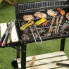 Kolgrill med hjul och justerbar grill 48x28 cm Noxor Försäljning