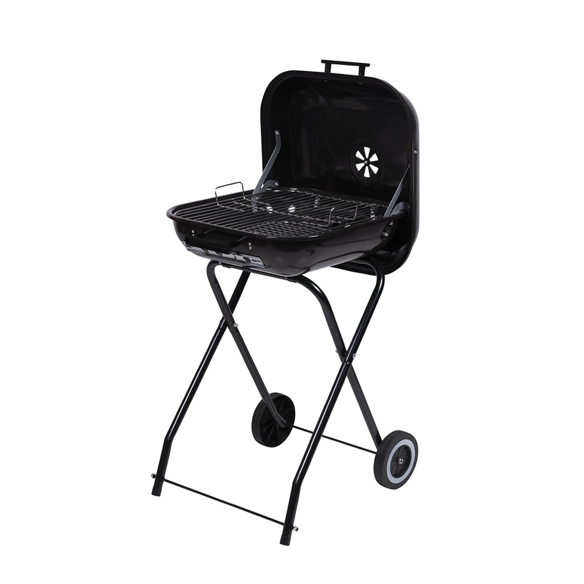 Kolgrill med hjul och lock 49x83x47 cm Toska Kampanj Kolgrill med hjul och lock 49x83x47 cm Toska Kampanj