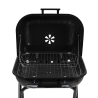 Kolgrill med hjul och lock 49x83x47 cm Toska Rabatter
