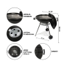 Rund kolgrill 55cm med lock och hjul Ardena Val