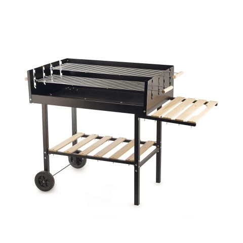 Kolgrill med justerbar grillhöjd och hjul Braska Kampanj
