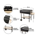 Kolgrill med justerbar grillhöjd och hjul Braska Modell