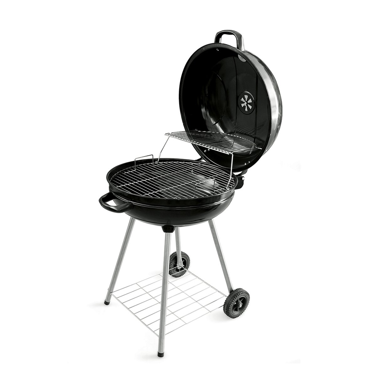 Rund kolgrill Ø57x90 cm med hjul och lock Seara Kampanj Rund kolgrill Ø57x90 cm med hjul och lock Seara Kampanj
