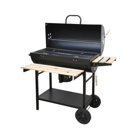 Kolgrill med lock, hjul och 2 trähyllor Matambre Kampanj